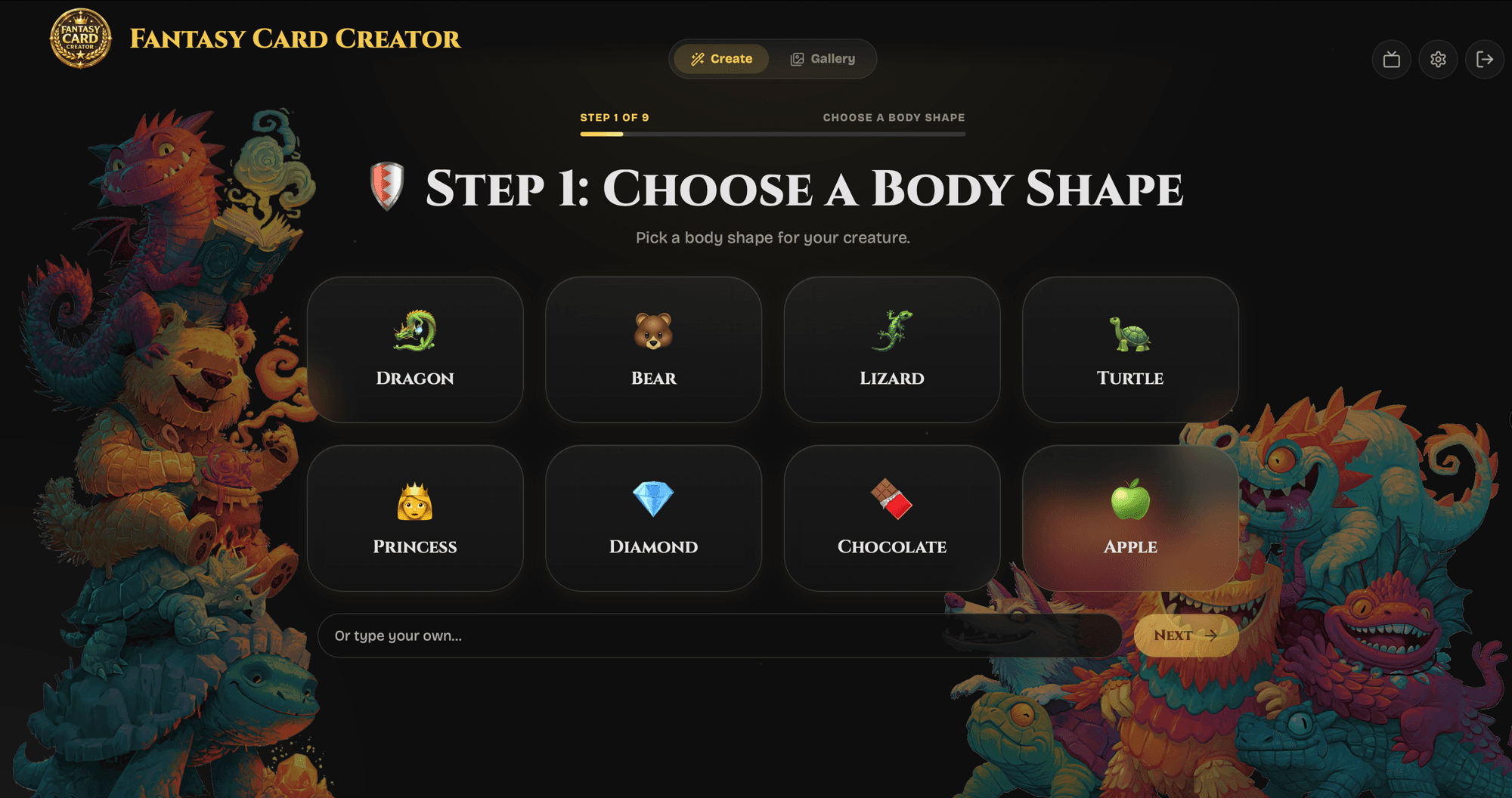 Fantasy Card Creator